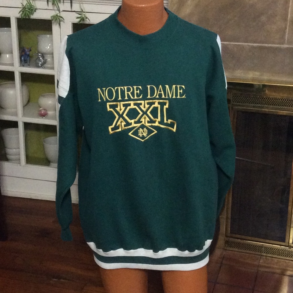 Vintage Norte Dame XXL Embroidered Sweatshirt